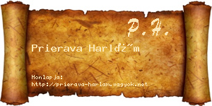 Prierava Harlám névjegykártya